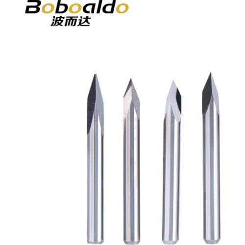 10pc/lot 3.175mm 3 Edge Carbide Pypamid bits CNC Engraving Bits Router Machine 3 face Stone Carving Woodworking Tools
