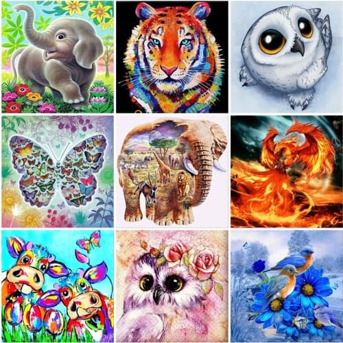 21 Pattern Animal 5D Diy Diamond Painting Butterfly Full Square Round Tiger Diamond Art Mosaic Embroidery Painting New Year Gift