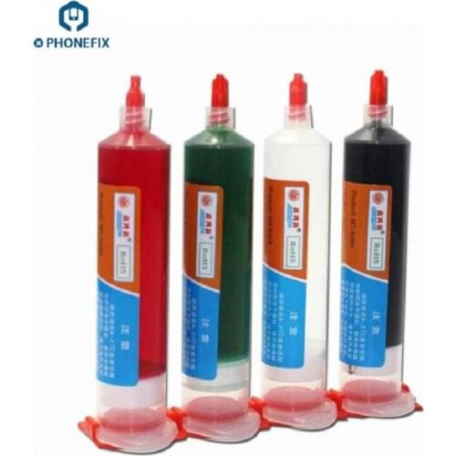 30ML Screw Strong Fixed Glue for Smartphone LCD Touch Screen Screws Fixing Positioned Adhesive Glue Red Green Black Transparent