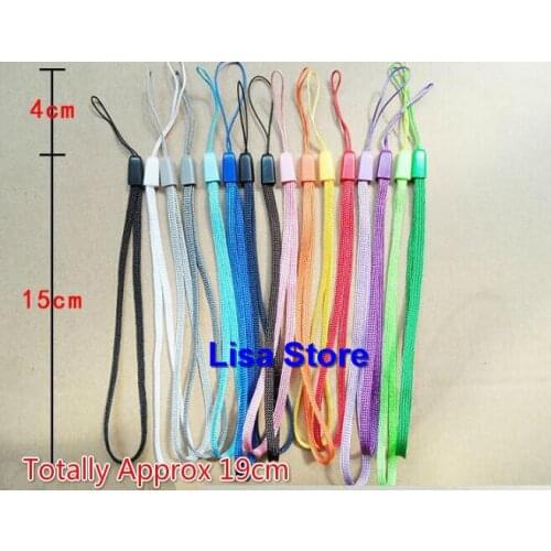 50pcs/lot 18cm Colorful Hand Wrist Lanyard Strap For Mp3 4 USB Flash Drive key Keychain ID Badge Holder Mobile Phone Strap
