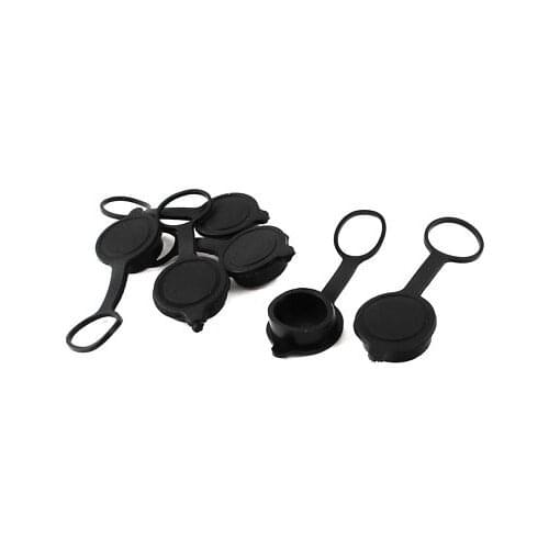 6pcs Black Waterproof Anti Dust Aviation Connector Cap for GX16