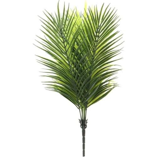 9Heads Artificial Sunflower Leaf Plastic Fake Persian Fern Floral Grass Leaves Green Plant Bouquet Home Wedding Flower DIY Decor