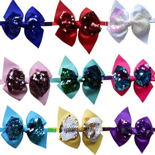60/120PCS Shining Dog Accessories Pet Dog Bow Tie Collar New Year Dog Bowties Collar Pet Grooming Products Dog Items