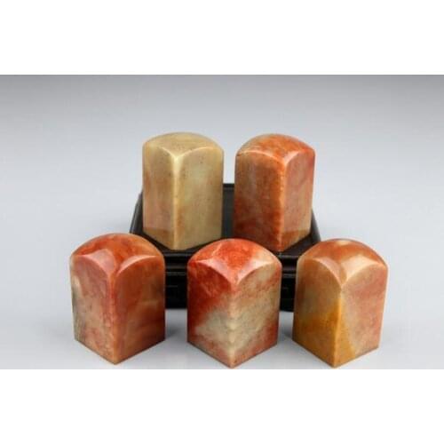 Boutique Shoushan stone seal carving practice chapter material custom 3x3x5cm 10pc