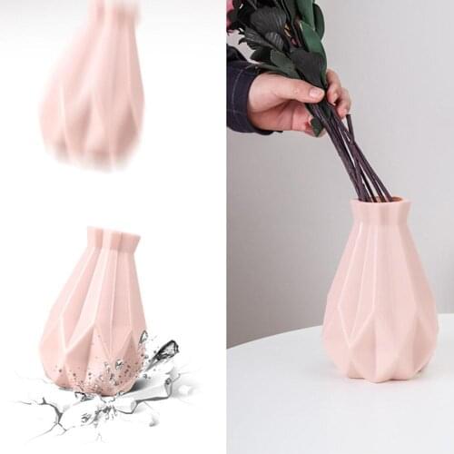 Lightweight Plastic Shatter-proof Flower Pot Vase Study Room Hallway Home Wedding Decoration