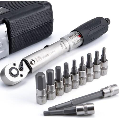 1/4" DR 2-24Nm Bike Torque Wrench Set Bicycle Repair Tools Kit Ratchet Mechanical Torque Spanner Manual Wrenches Repair Tool