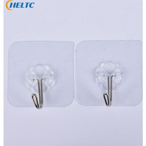 1/5psc Strong Clear Suction Cup Sucker Wall Hooks Hanger For Kitchen Bathroom Or Kitchen Bathroom Wall Hooks 6*6cm