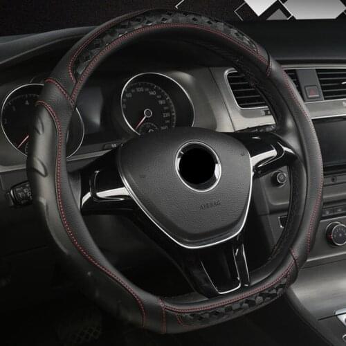 New D Shape Steering Wheel Cover for VW Golf 7 Polo 2014-2019 Scirocco Jetta 6 2017-2019 Santana 2016-2018 Auto Accesorioss