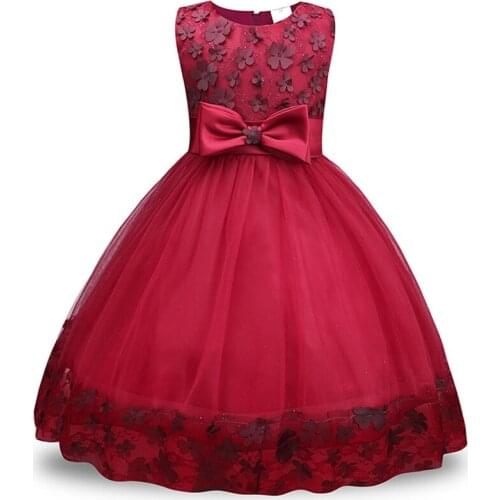 BFORTUNE Girls Dresses Children Party Toddler Girl Dresses Kids Princess Wedding Dress Lace Sleeveless Elegant Vestido Infantil