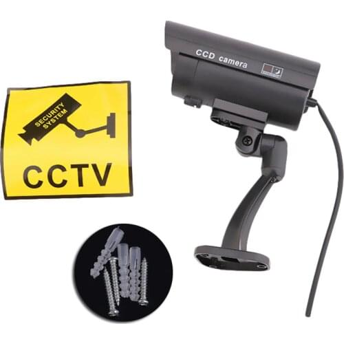 Outdoor Indoor Safe Home Surveillance Fake Security Dummy cctv Camera Night CAM Flashing Red LED Light Lamp camaras de seguridad