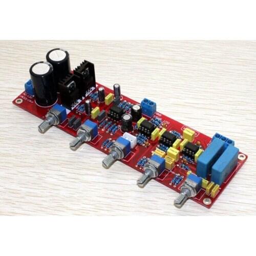 NE5532 HiFi 2.1 tone preamplifier completed board 085