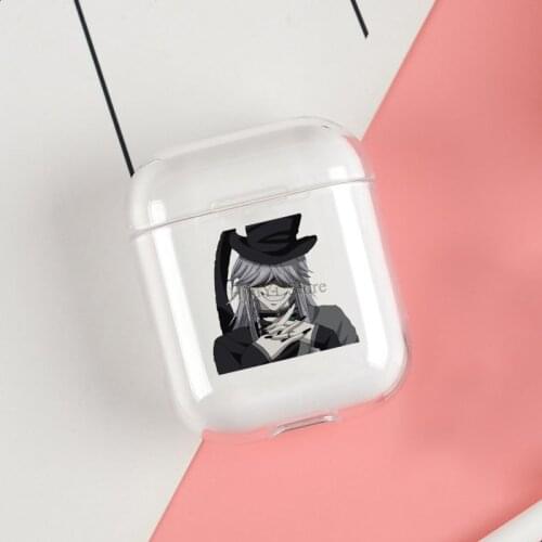 Anime Black Butler Undertaker Clear Cases For Apple Airpods 1 2 Earphone Bluetooth Wireless Cover For Airpods 2 1 Coque