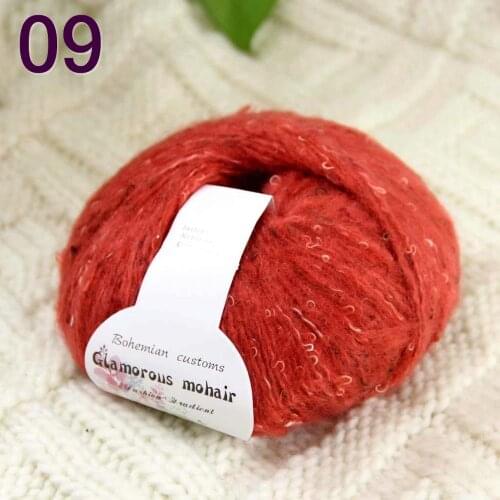 Sale 1SkeinX50gr Luxury Fluffy Soft NEW MOHAIR Shawls Hand Knit Crochet Yarn Orange 825-09