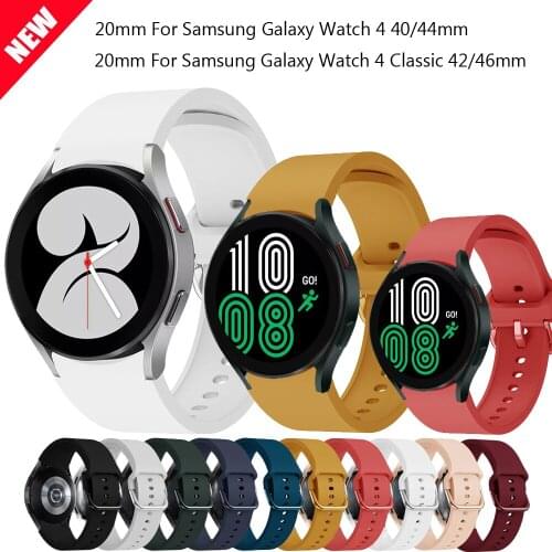 NewSilicone Strap Compatible with Samsung Galaxy Watch 4 Classic 46mm 42mm/Watch4 44mm 40mm Band Replacement Wristbands Bracelet
