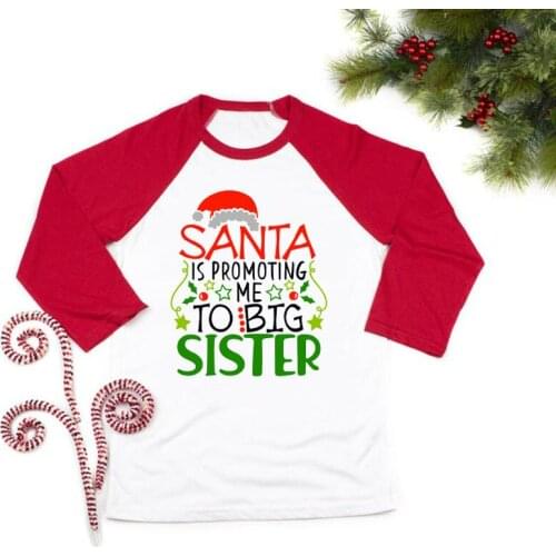 Christmas Pregnancy Announcement Shirt Promoted To Big Sister Shirts Pregnancy Announcement Tee Soon To Be Big Sister Shirt