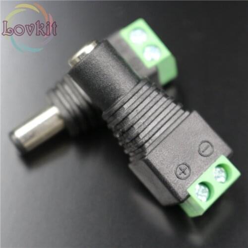 1 Pair Female+Male Connector Plugs 5.5x2.1mm For 3528 / 5050 LED Strip sigle color DC Power Supply AC Adapter Plug Cable Jack