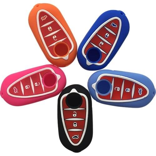 Silicone Key Cover Case Fob Holder for Alfa Romeo 4C Mito Giulietta Myth 159 GTO GTA Car Key Cover Keychain Car Remote Control