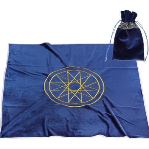 Witchcraft Supplies Tarot Tablecloth Divination Tarot Card Pad Mat Magic Pentacle Tarot Altar Table Cloth With Bag 80X80cm