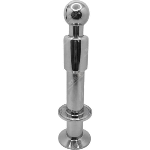 SS304 Stainless Steel Rotating CIP Spray Ball 1"Tri Clover Compatible Inlet Welded in 1" Tri Clamp Cap w/ 1.25 in. Ball