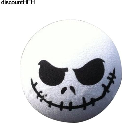 Scary Round Demon Skull Head Patch Thread Mouth Adorable Cartoon Doll Antenna Balls Aerial Toppers Decoration Car Roof Ornament