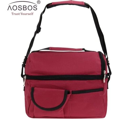 Aosbos 8L Thermal Lunch Bag Cooler Insulated Lunch Bags for Women Kids High Quality Zipper Lunch Box Men Food Picnic Bag Tote