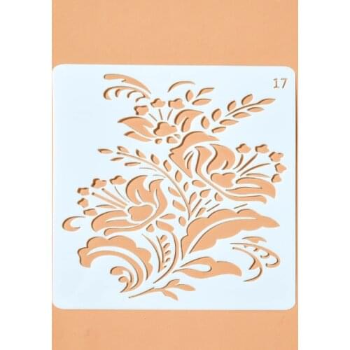 13*13 Flowers Layering Stencils for Diy scrapbook/photo album Decorative Embossing coloring,painting stencil,home decor