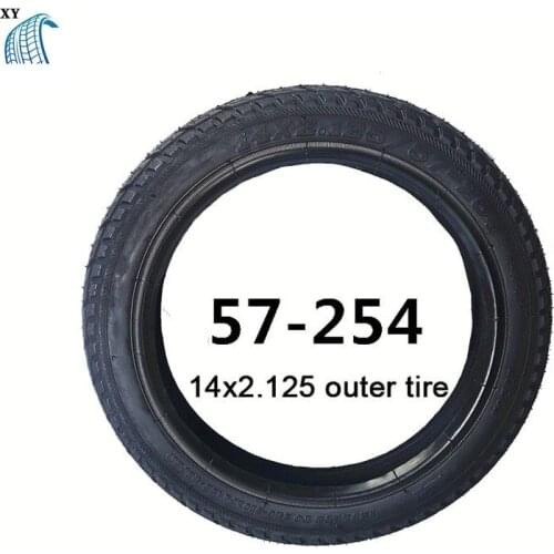 14 Inch Battery Car Tire 14X2.125/57-254 Inner Tube Outer Tire 14*2.50/2.50-10 Explosion-proof Solid Tire