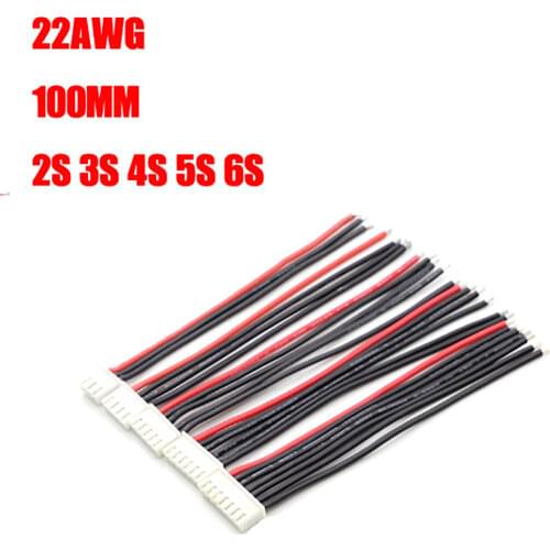 5cps/lot Goede Kwaliteit 2S 3S 4S 5S 6S Lipo Battery Balance Charger Plug Lijn/Draad/Connector 22AWG 100Mm Balancer Kabel