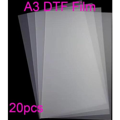 A3 20PCS PET Transfer Film For Direct Transfer Film Printing For DTF Ink Printing PET Film Printing And Transfer