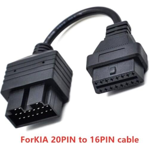 Acheheng ELM327 OBD 2 Cable For KIA 20Pin To 16Pin OBD2 OBD Diagnostic Tool Scanner Code Reader Adapter Car Connector Cable