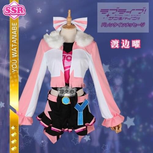Anime! Lovelive Sunshine Aqours Miracle Wave Watanabe You sj Uniform Cosplay Costume For Women 2018 New Free Shipping