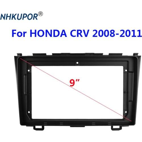 Car Radio Fascias For HONDA CRV 2007-2011 9 Inch Stereo Panel Dashboard Refitting Installation Frame Kit Bezel Accessories