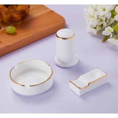 White Phnom Penh ashtray chopstick rack
