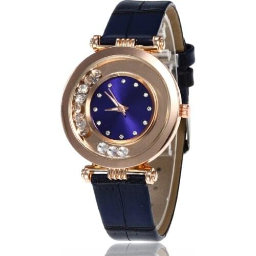 Fashion Luxury Watches for Women Stylish Elegant Watch Leather Strap Buckle Rhinestones Ladies Wristwatch Clock Montre Femme