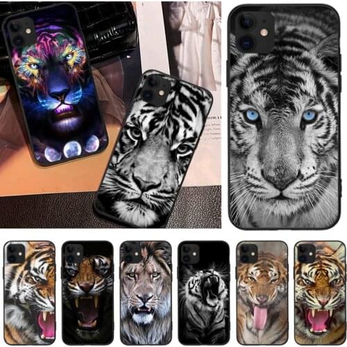 Abstract Animal Avatar Lion Wolf Tiger Cub Phone Case For Iphone 11 12 PRO MAX X XS XR Mini 6S 7 8 PLUS Se 2020 Cover