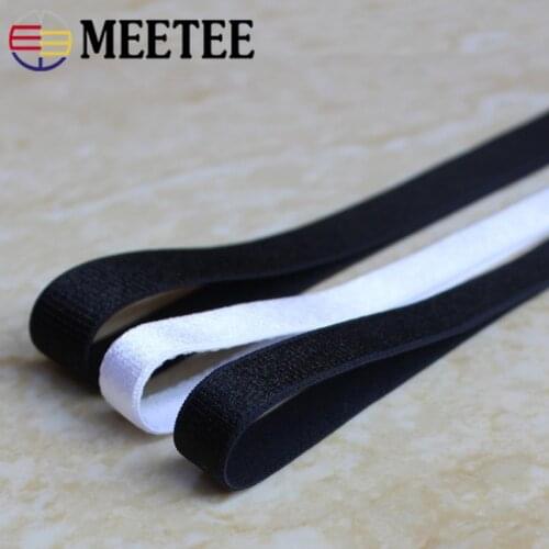 Meetee 20M 6-25mm Nylon Elastic Bands Spandex Underwear Belt Bra Blindfold Ear Stretch Strap Tape DIY Garment Belts Rubber Band