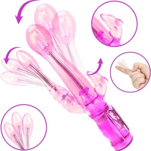 Sex Toys for Women Dildo Vibrator Triple Vibration Erotic Rabbit Vibrator G-spot Massager Clitoris Vagina Stimulator