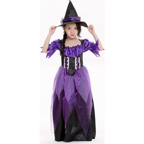 Halloween Christmas Bar Party Adult Performance Parent-child Performance Song Adult Purple Witch Costume