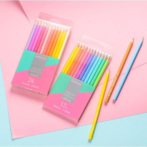 12/24 Colors Oil Color Pencils Professional Wooden Colorful Pencils For Students Drawing Painting School Supplies