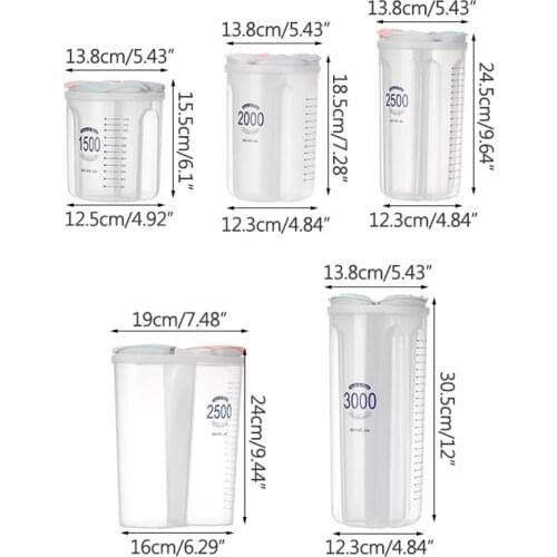 Kitchen Storage Tank Sealed Tank Storage Box Compartment Transparent Box Plastic Food Storage Case Grain Storage Bottle