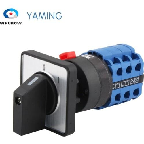 LW26-20/3 Single Hole Mounted OFF-ON 6-wire Power Universal Rotation Selection Rotary 20A Cam Switch