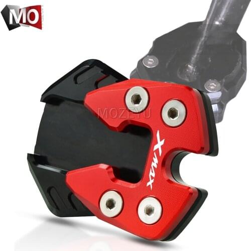 Motorcycle CNC Flat Foot Side Stand Extension Kickstand Pad Plate Support For YAMAHA XMAX X-MAX 400/300/250/125 2017-2019 2018