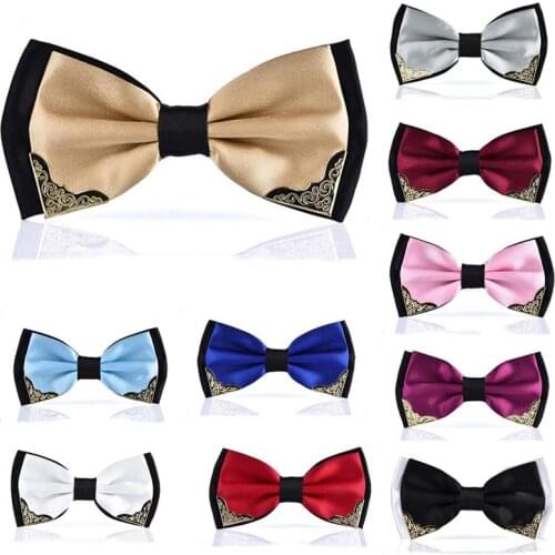 Men Bow Tie Fake Collar Women Silk Tie Butterfly Bowtie Wedding Black Red Bow Ties Christmas Gifts for Men School Accessories