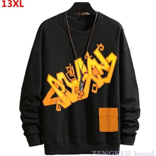 Autumn winter oversized mens plus size long-sleeved loose sweatshirt10XL 11XL 12XL 13XL 160kg 170 chest jacket oversized hoodie