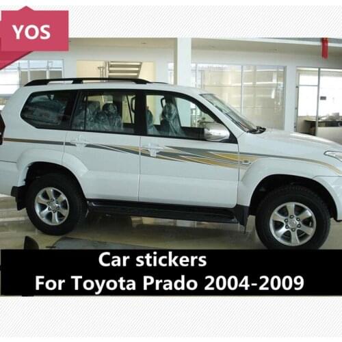 Car stickers exterior decoration For Toyota Prado 2004-2009 4000 body sticker Pula colorful strip modified waist line