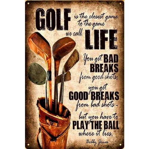 Nobrand Golfing Golf Life Metal Tin Sign 20x30cm Retro Wall Bar Pub Decoration Garage Tin Poster