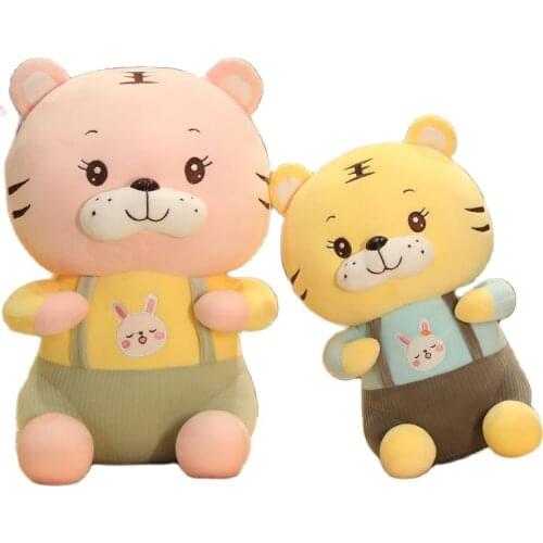 New cute Multi Size 20 / 25 / 35 / 50 cm 2-color Tiger Plush Toy Stuffed With Cotton Soft Doll Gifts for Children