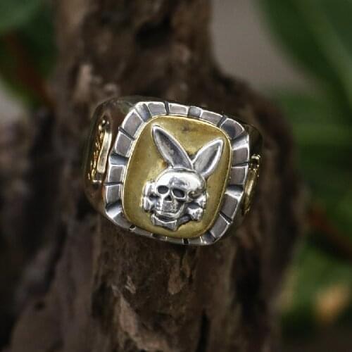 New Fashion Ring Skull Rabbit Bugs Punk Style Ring West Coast Style Retro Ring for Men