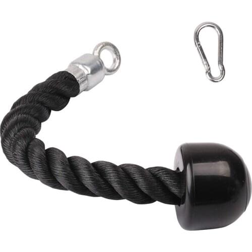 New-Heavy Duty Tricep Pull Down Single Rope with Snap Hook, Fitness Attachment Cable Machine Pulldown Rope for Home Gym
