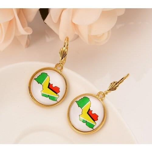 New gold map jewelry pendant wedding drop earring Gold souvenir african Arab Jewelry Mom kid Gifts